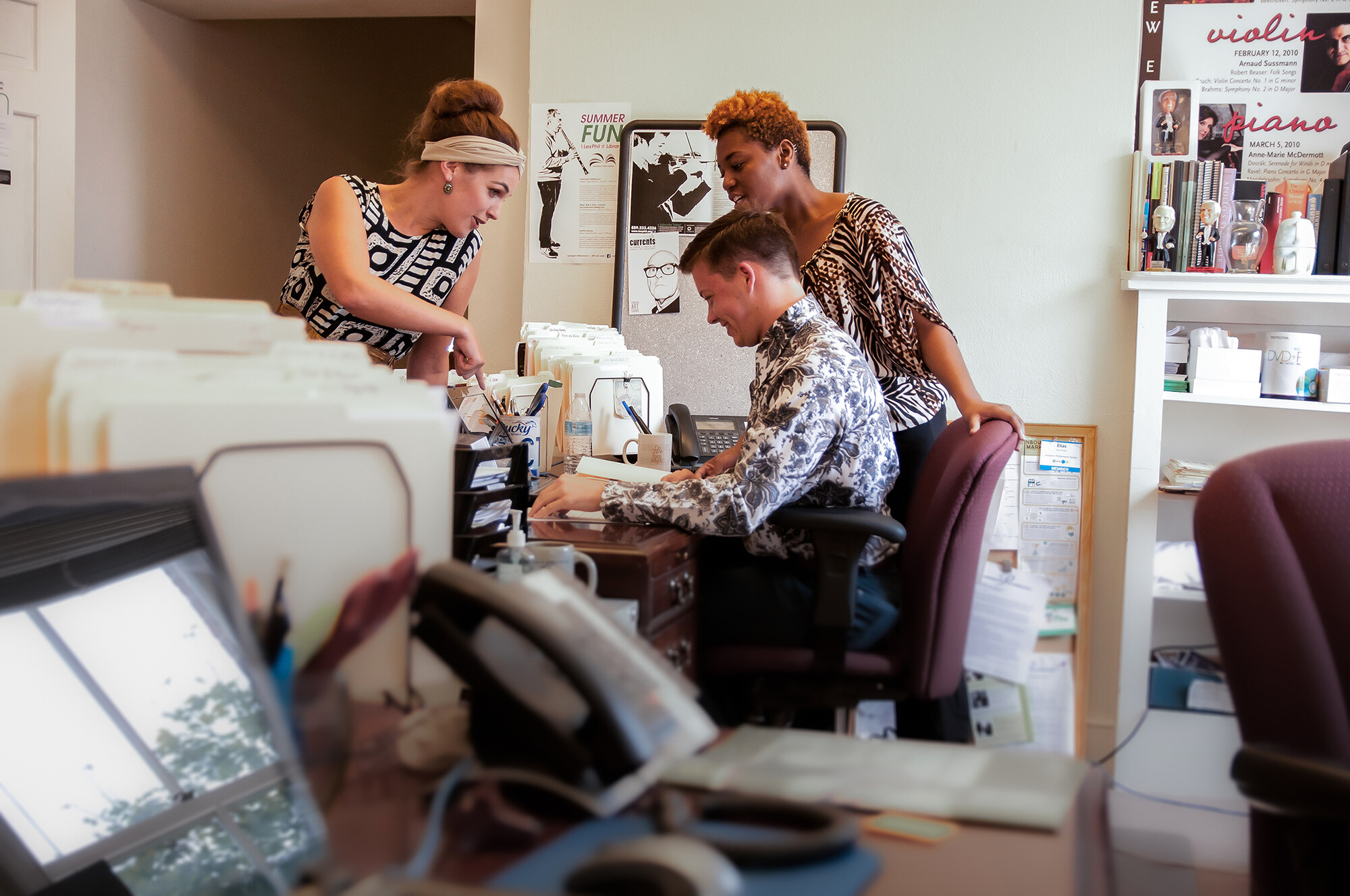 Arts Administration alumni working in the LexArts offices.