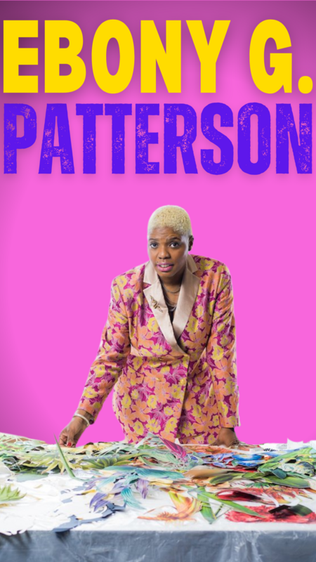 Ebony Patterson on pink background