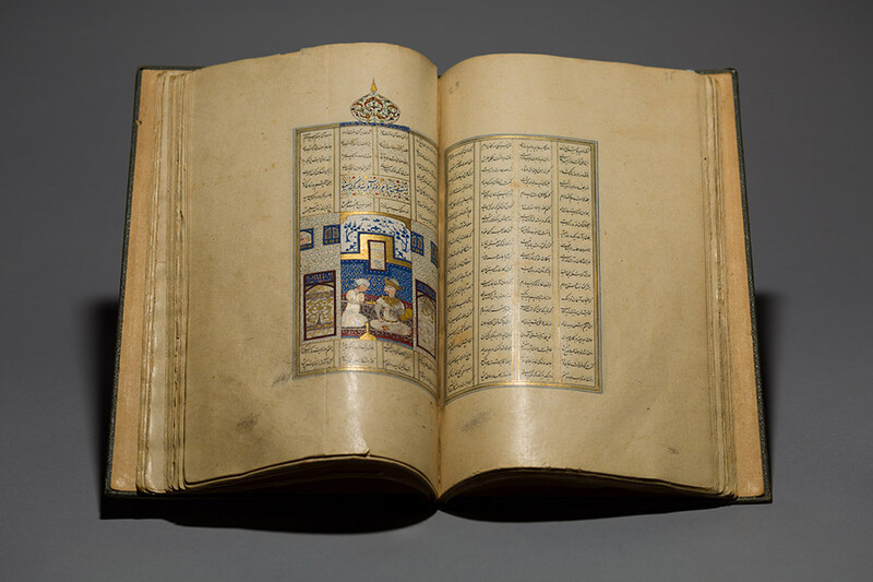 photo of antique book open to the middle