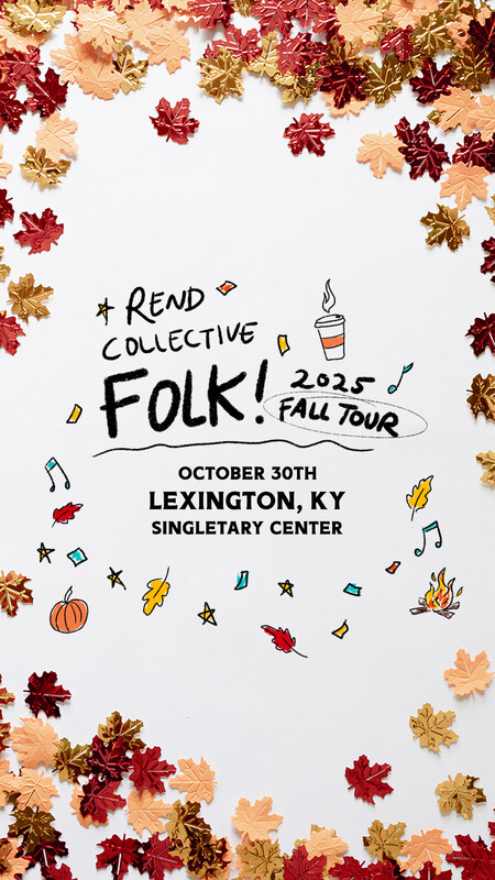 leaves along border with Folk title in center