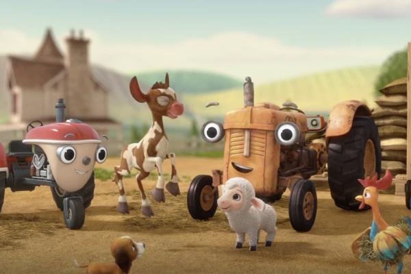 Screenshot from "Get Rolling With Otis" artwork by Loren Long.