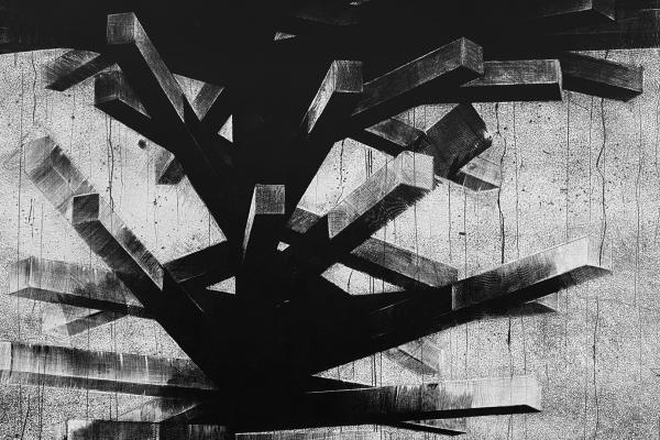 Art work by Tomasz Winiarski, from the Academy of Fine Arts in Krakow, Poland. The piece is part of the current exhibition, “Tropiciele/Pathfinders,” running now through Feb. 23.
