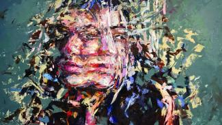painting of person out of focus