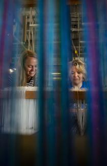 people behind loom