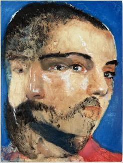 Aaron Skolnick, Me and Sinead 1 (Transforming into Sinead O’Connor), 2024, oil on linen. Collection of the UK Art Museum, gift of Dr. Micheal R. Jones. 