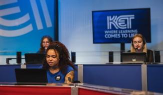 students working telethon at KET