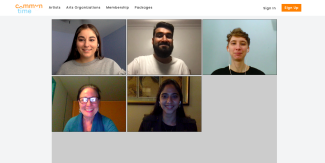 zoom screenshot of five talking heads