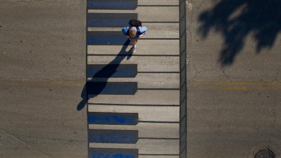 keyboard walkway on campus