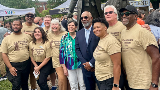 "Towards Freedom," a sculpture depicting abolitionists Lewis and Harriet Hayden, who were formerly enslaved in Lexington — was dedicated on North Limestone Street in Lexington on Juneteenth. Photo courtesy of VisitLEX.