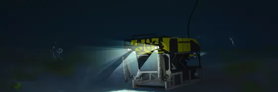 Illustration of rover in ocean