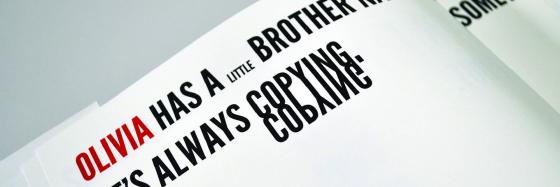 Book text Olivia has a little brother
