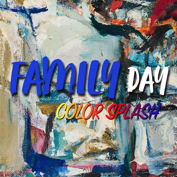 Family Day Color Splash text on colorful background